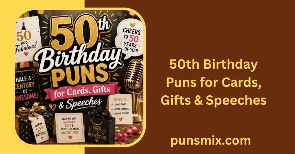 50th Birthday Puns: 170+ Funny, Clever & Memorable Ideas 3 50th Birthday Puns for Cards, Gifts & Speeches