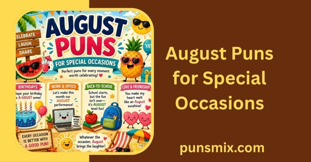 150+ August Puns That Will Make Your Summer Sizzle & Smile 6 August Puns for Special Occasions