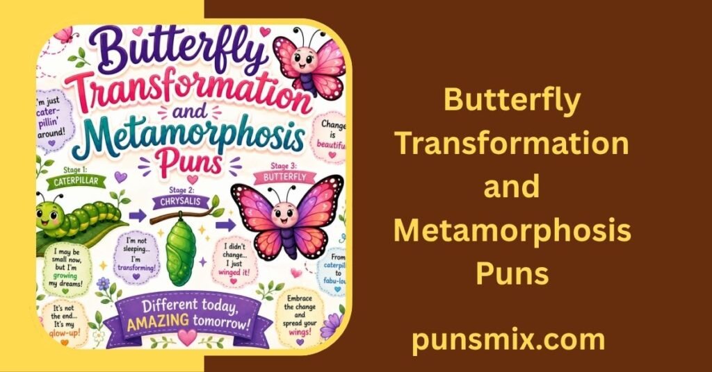 300+ Best Butterfly Puns That Will Make You Flutter With Laughter 🦋 6 Butterfly Transformation and Metamorphosis Puns