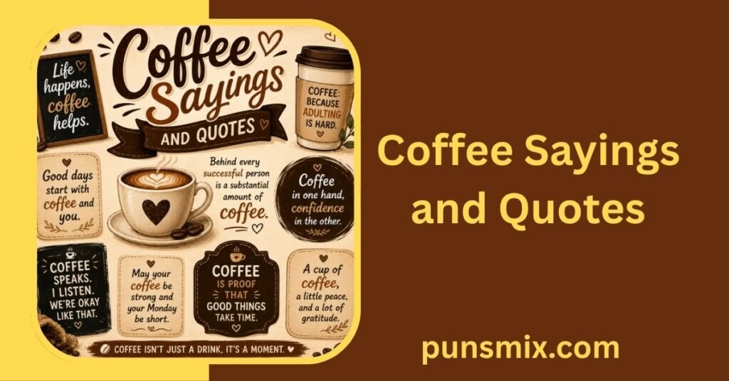 300+ Hilarious Coffee Puns to Perk Up Your Day & Make You Smile 6 Coffee Sayings and Quotes