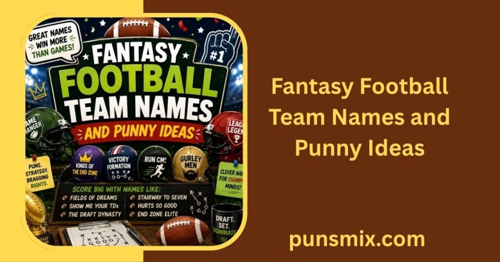 500+ Fantasy Football Puns to Make Your League Laugh 3 Fantasy Football Team Names and Punny Ideas