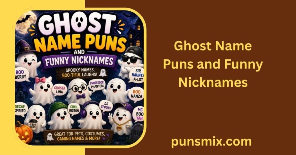 450+ Ghost Puns That Are Spooktacular Funny for Every Occasion 5 Ghost Name Puns and Funny Nicknames