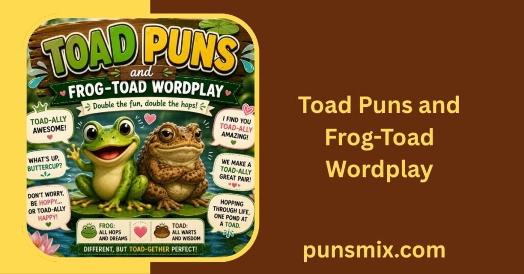 440+ Best Frog Puns That Will Make You Leap With Laughter 5 Toad Puns and Frog-Toad Wordplay