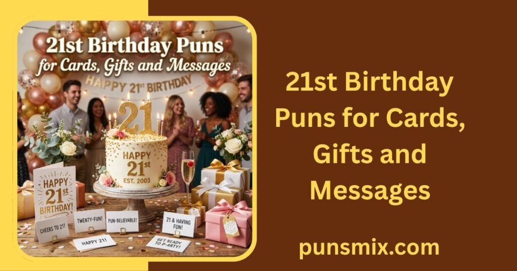 21st Birthday Puns 250+ Funny Jokes, Captions & Party Laughs 4 21st Birthday Puns for Cards, Gifts and Messages