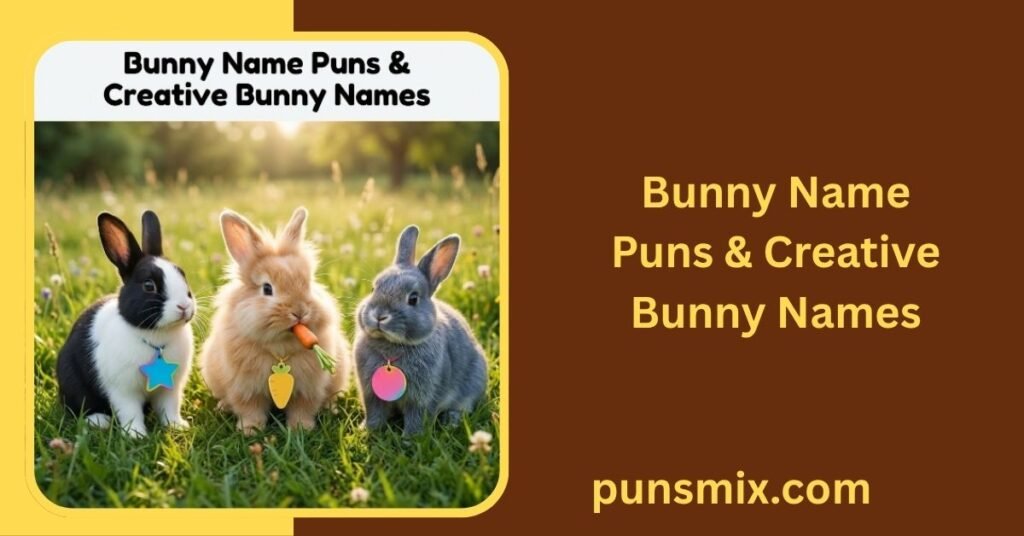 250+ Bunny Rabbit Puns That Are Hoppy, Funny, Cute & Clever 8 Bunny Name Puns & Creative Bunny Names