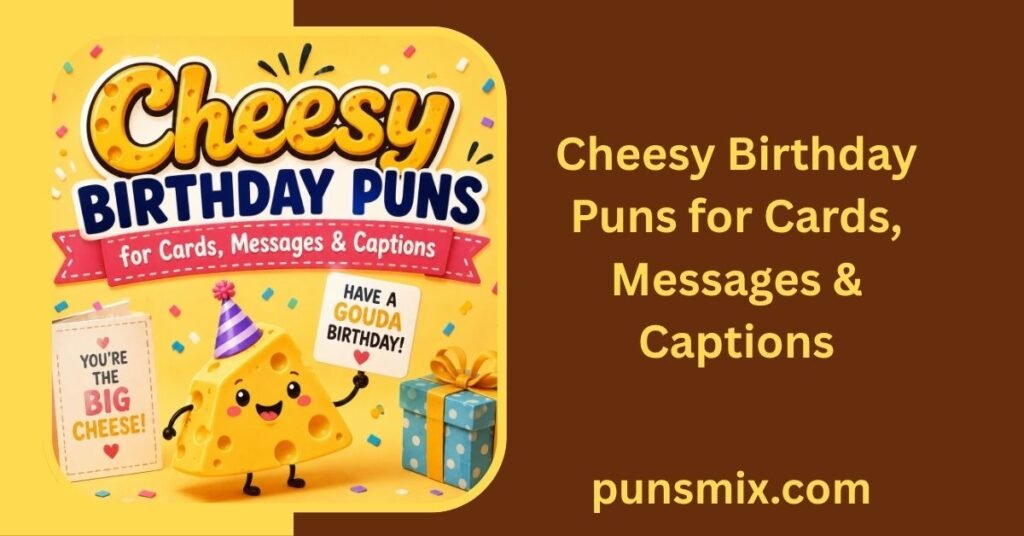340+ Cheesy Birthday Puns That Are Funny, Cute & Clever 6 Cheesy Birthday Puns for Cards, Messages & Captions