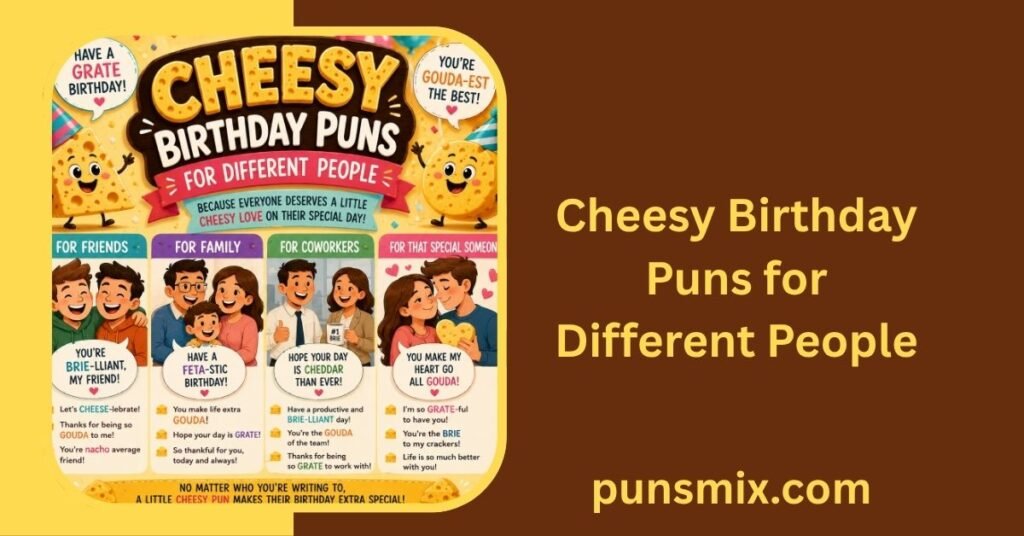 340+ Cheesy Birthday Puns That Are Funny, Cute & Clever 5 Cheesy Birthday Puns for Different People