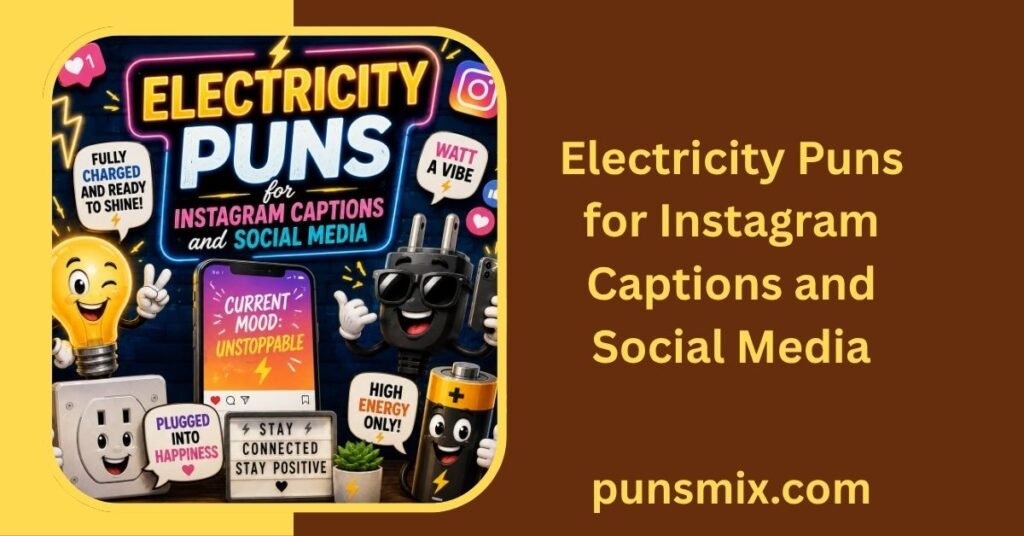 320+ Electricity Puns That Will Shock You With Laughter ⚡ 4 Electricity Puns for Instagram Captions and Social Media