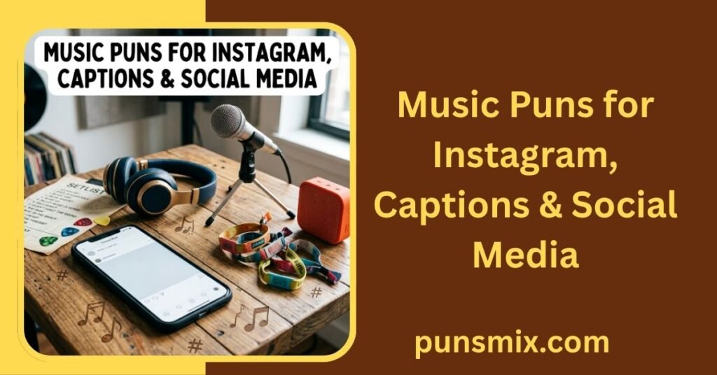 Music Puns for Instagram, Captions & Social Media