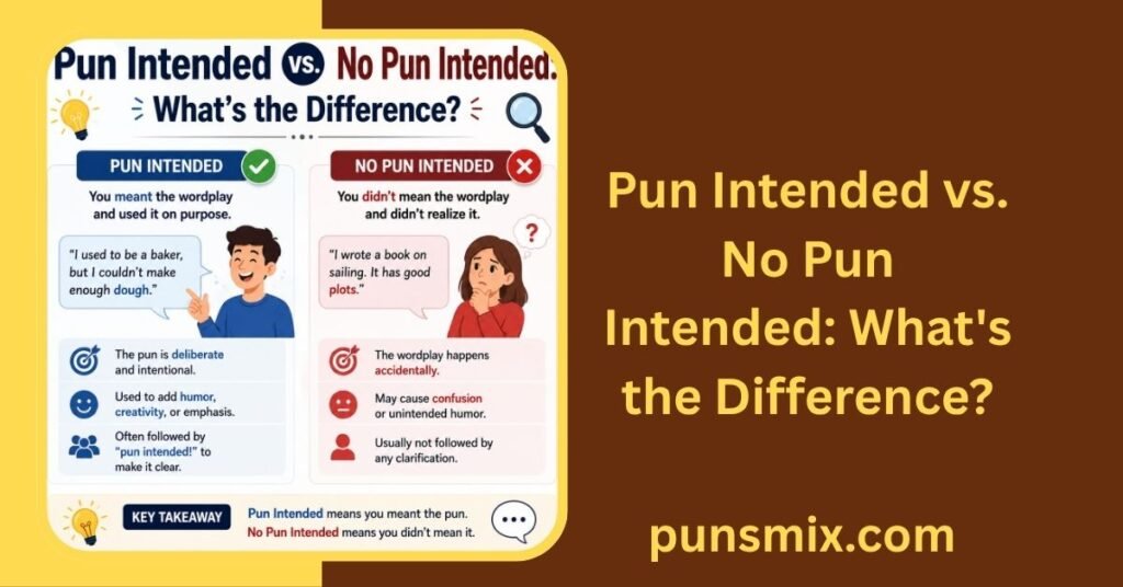 Pun Intended Meaning Explained Clearly: 15+ Examples & Uses 4 Pun Intended vs. No Pun Intended: What's the Difference?