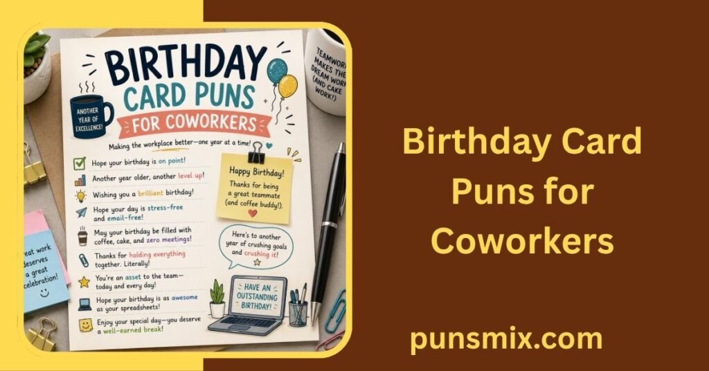530+ Birthday Card Puns for Funny, Cute & Memorable Greetings 9 Birthday Card Puns for Coworkers