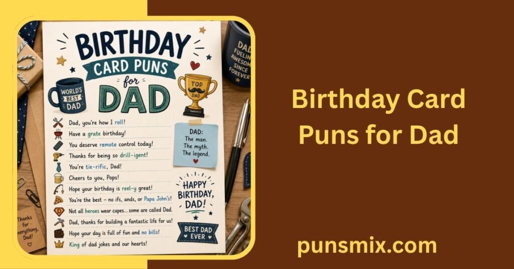 530+ Birthday Card Puns for Funny, Cute & Memorable Greetings 7 Birthday Card Puns for Dad