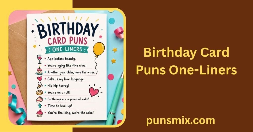 530+ Birthday Card Puns for Funny, Cute & Memorable Greetings 2 Birthday Card Puns One-Liners