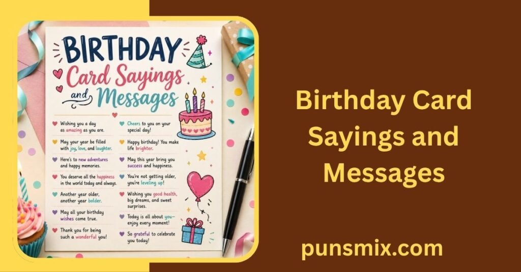 530+ Birthday Card Puns for Funny, Cute & Memorable Greetings 5 Birthday Card Sayings and Messages