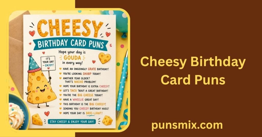 530+ Birthday Card Puns for Funny, Cute & Memorable Greetings 4 Cheesy Birthday Card Puns