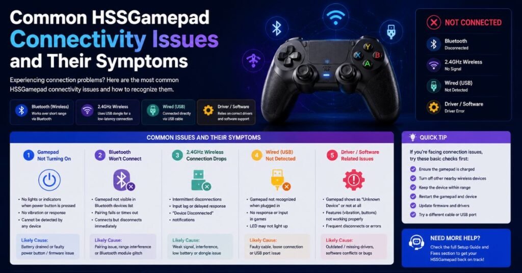 Common HSSGamepad Connectivity Issues and Their Symptoms