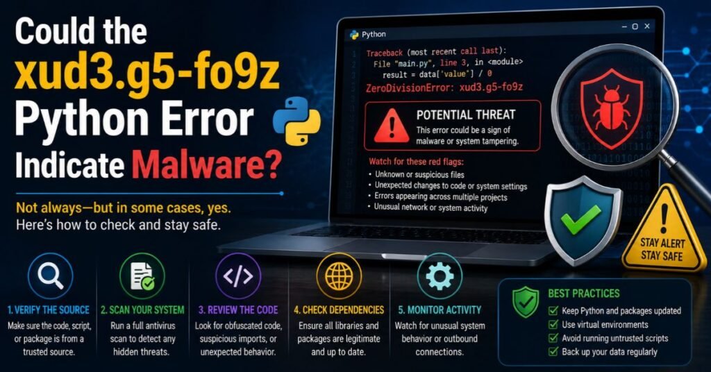 How to Fix xud3.g5-fo9z Python: Causes, Troubleshooting, and Safe Solutions 4 Could the xud3.g5-fo9z Python Error Indicate Malware?