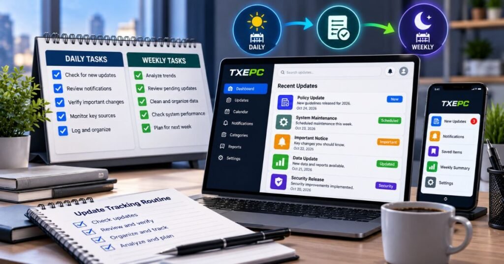 Daily and Weekly TXEPC Update Tracking Routine