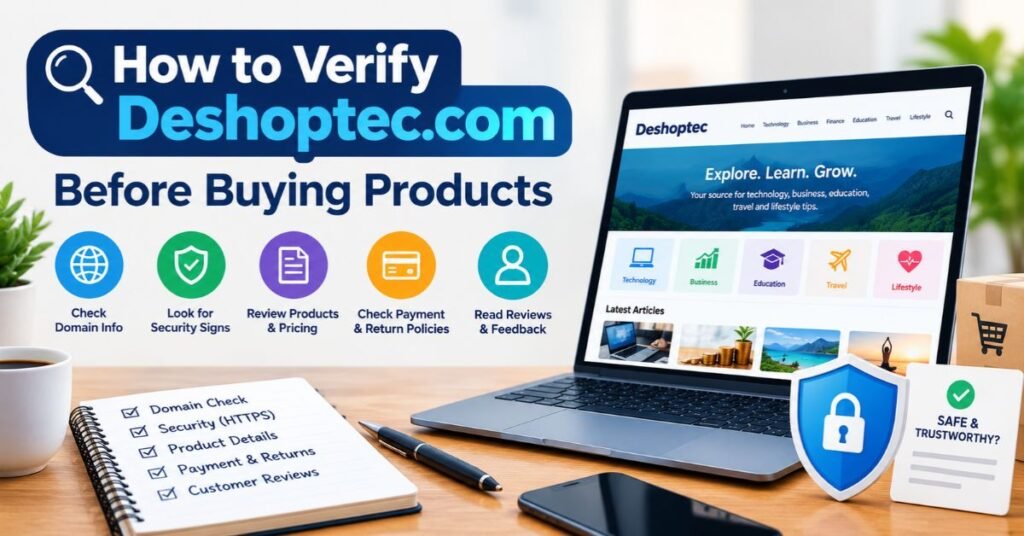 Deshoptec.com Review: Features, Safety, Legitimacy, and What to Know 2 How to Verify Deshoptec.com Before Buying Products