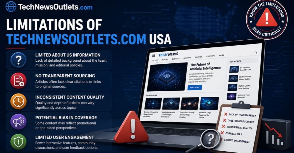 TechNewsOutlets.com USA: Categories, Technology News Sources, and Reliability 3 Limitations of TechNewsOutlets.com USA