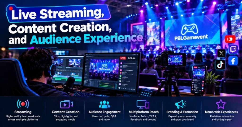 Hosted Event PBLGamevent: How Gaming Events Are Organized in 2026 3 Live Streaming, Content Creation, and Audience Experience