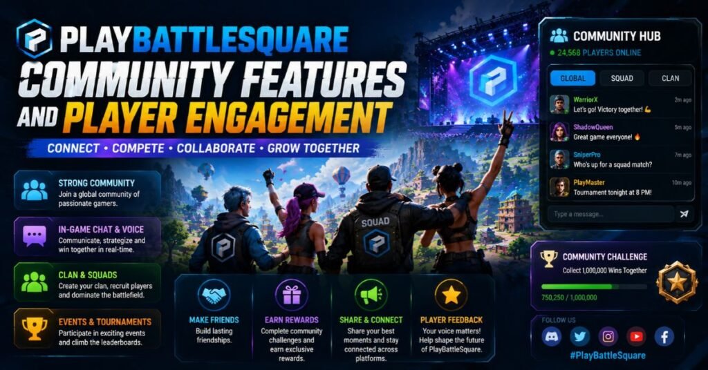 PlayBattleSquare Community Features and Player Engagement