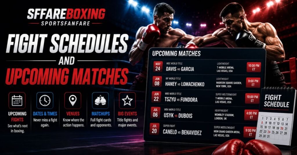 SFFareBoxing Fight Schedules and Upcoming Matches