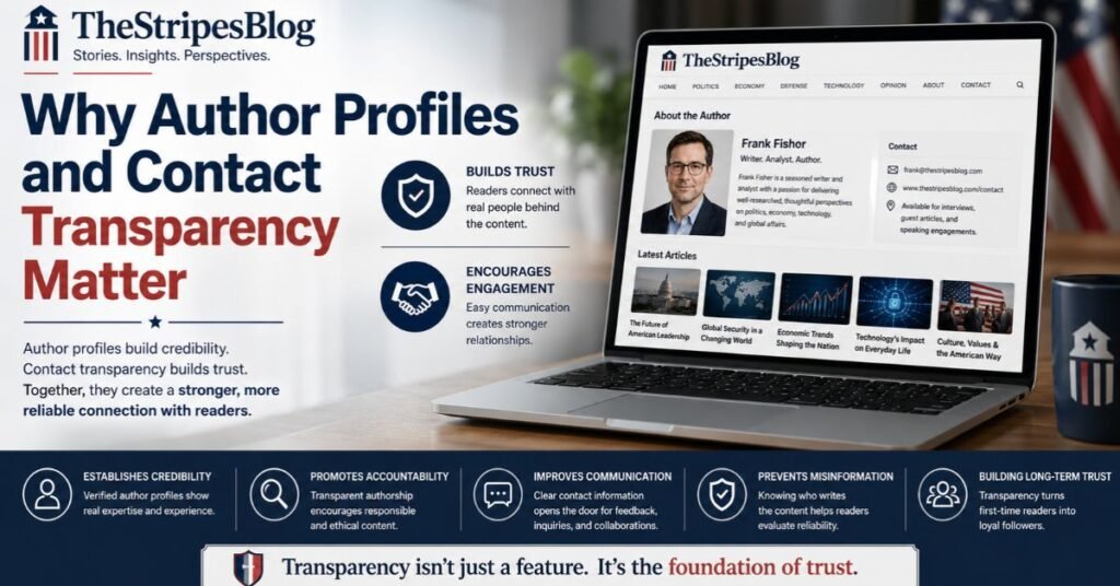 Why Author Profiles and Contact Transparency Matter
